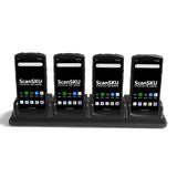 4 Slot Dock for G Series Android Barcode Scanner - (for Pistol Grip attached)