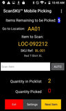 android picking app scansku 3